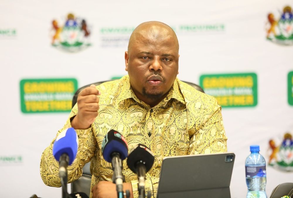 Education representative addressing the media